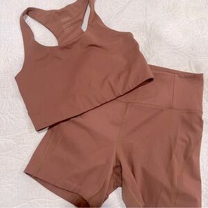 Girlfriend Collective SET Earth Run Short and Tank Bra Size Medium